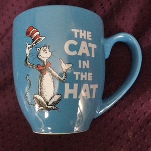 COPY - Cat in the Hat 16 Oz Coffee Mug Dr. Seuss Blue Dishwasher Microwave  Safe
